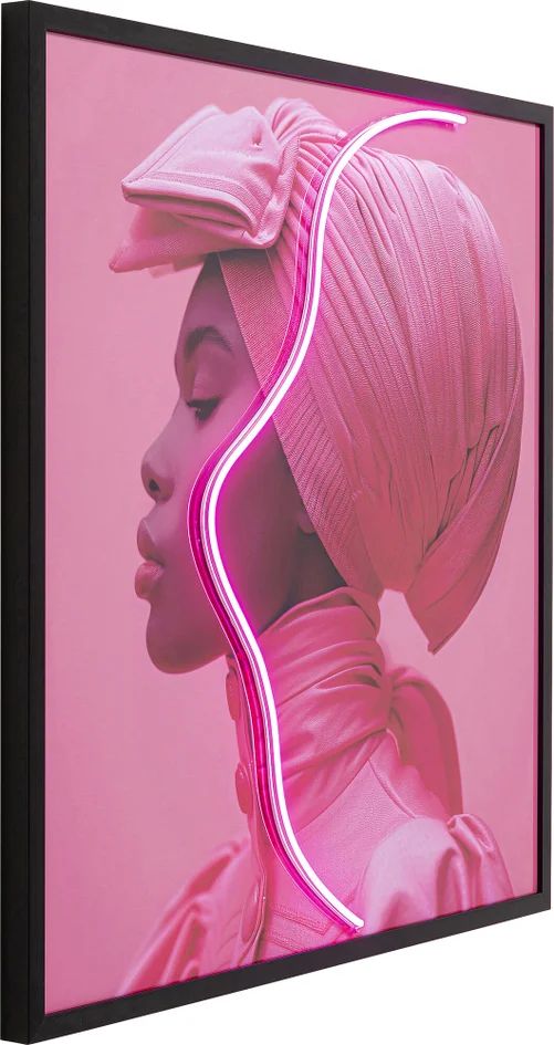 Картина KARE Gerahmtes Bild Pink Woman LED 56577