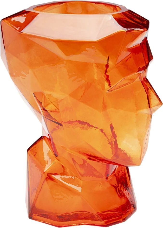 Ваза KARE Vase Prisma Face Orange 56403