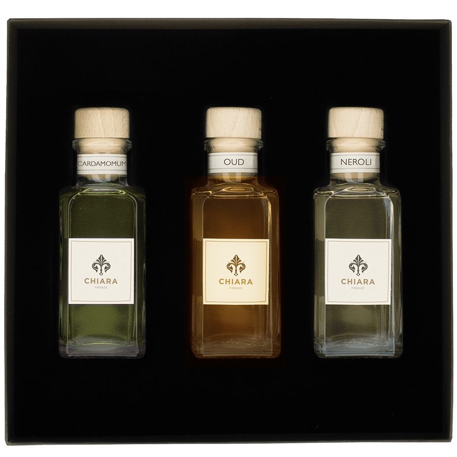 Подарочный арома-набор Chiara Firenze Neroli / Cardamomum / Oud Gift Set 3X100/NEROLINEW