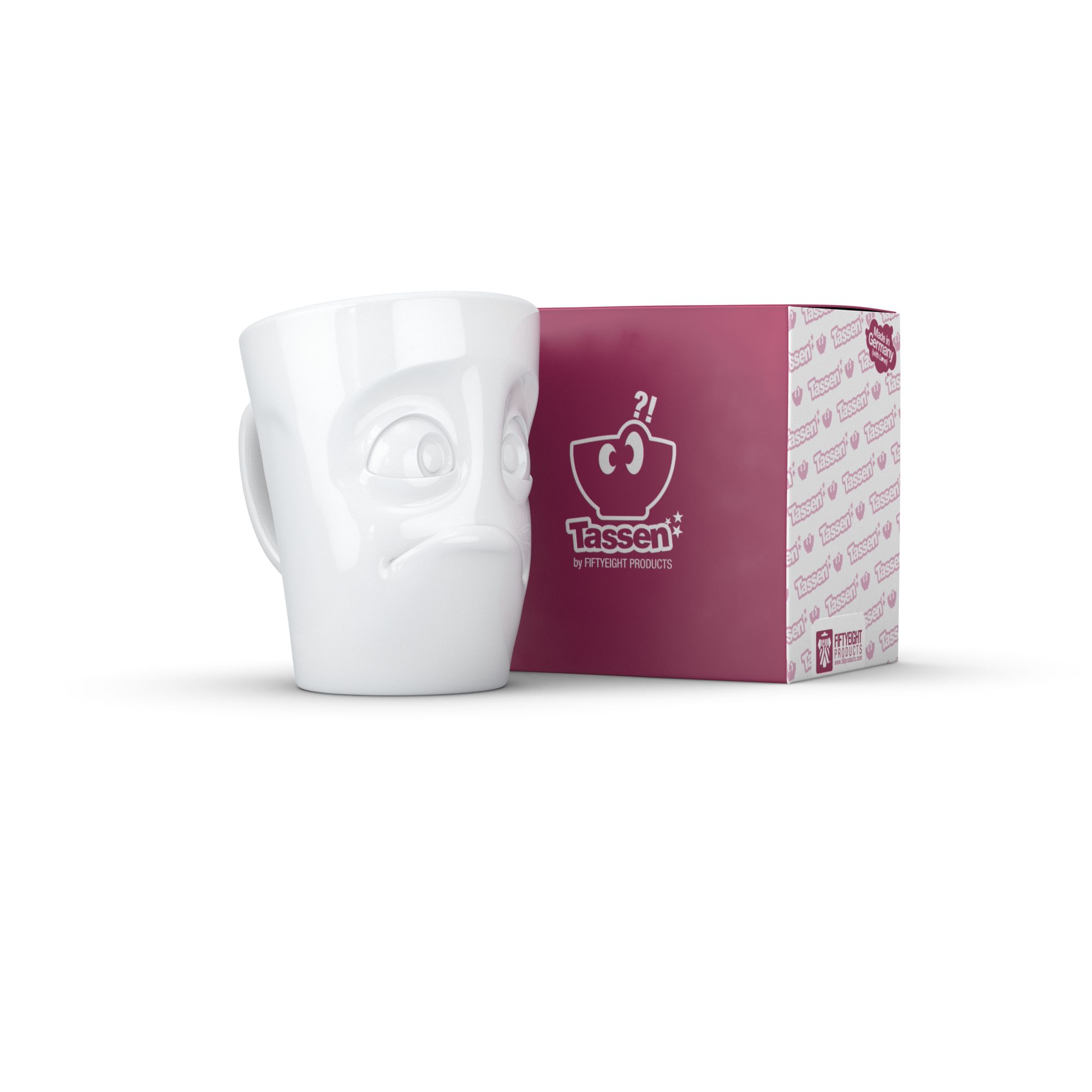 Кружка Tassen Mug with handle Baffled white 01.84.01