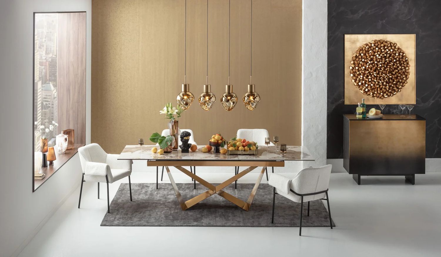 Подвесной светильник KARE Hängeleuchte Supernova Amber 56424