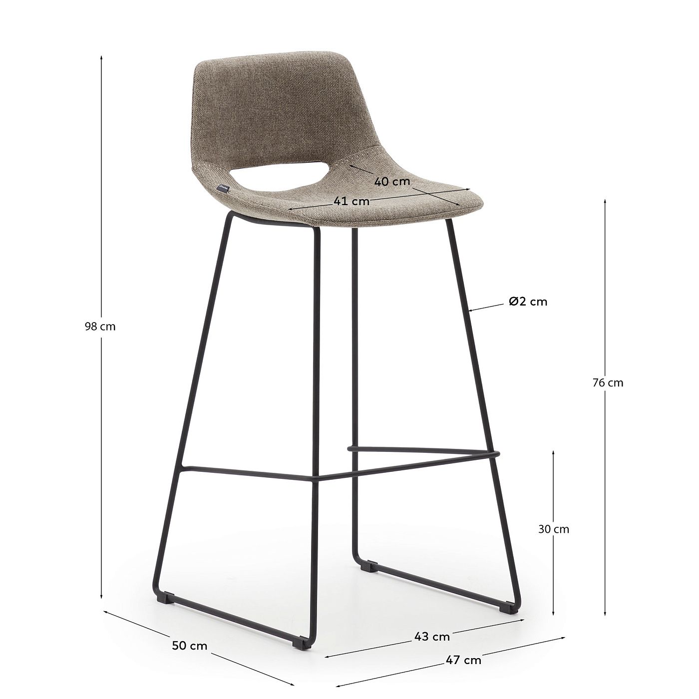 Барный стул La Forma Zahara Silla de Bar LF-148497