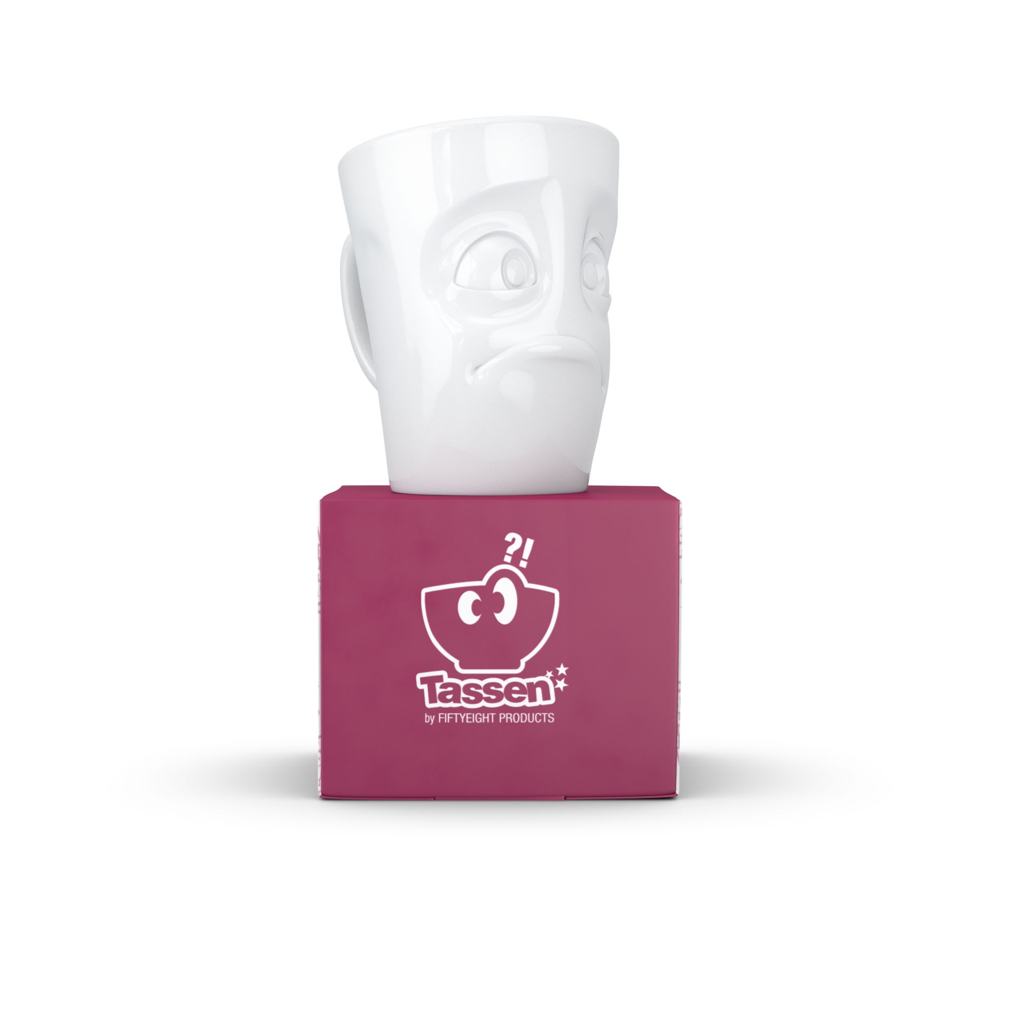 Кружка Tassen Mug with handle Baffled white 01.84.01