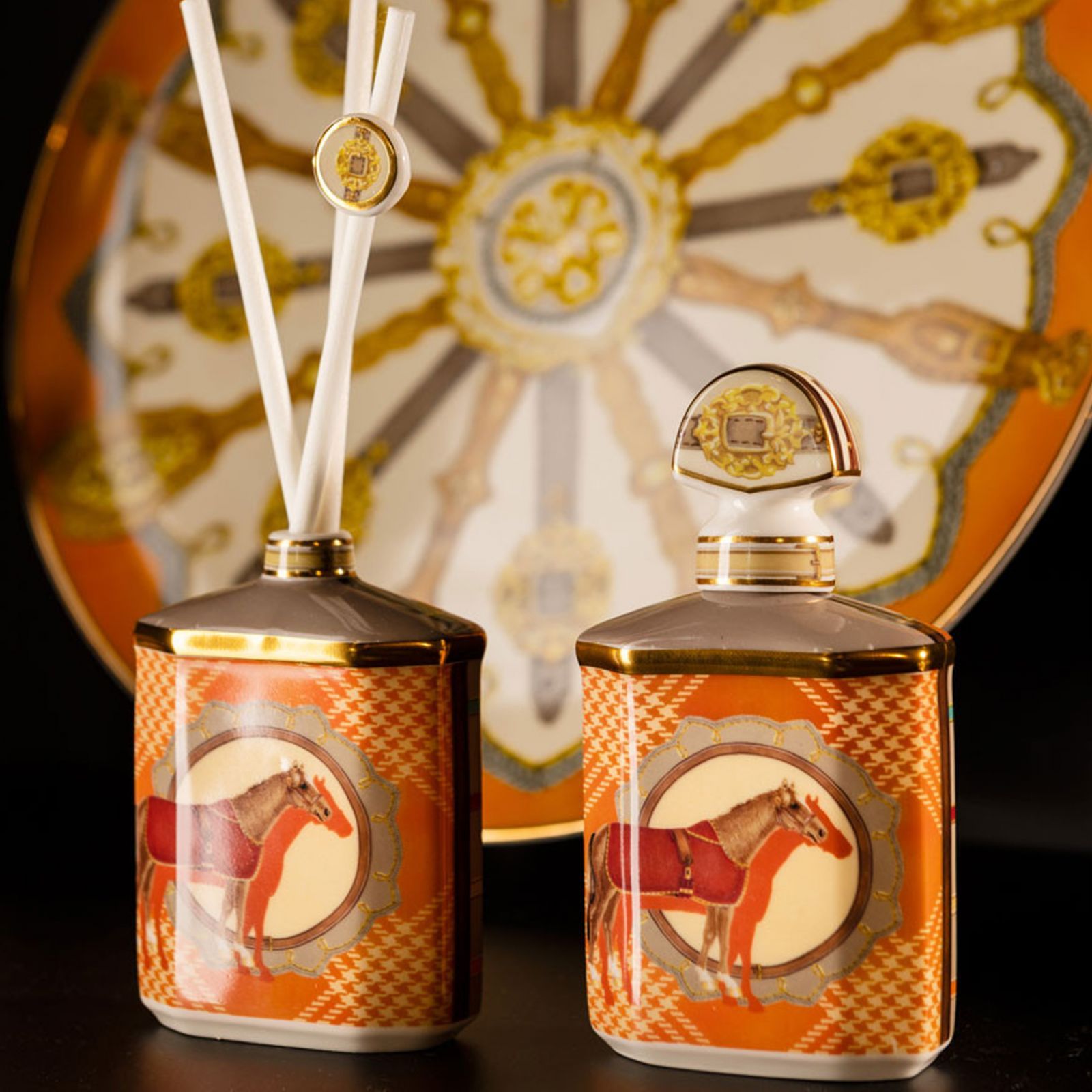 Вазочка для диффузора Baci Milano Horses Midi Diffuser Bottle MIDI.HOR01