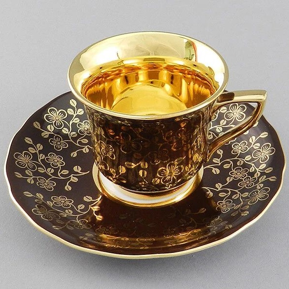 Чашка с блюдцем Leander Windsor Zlaté Květiny 13120413-E341