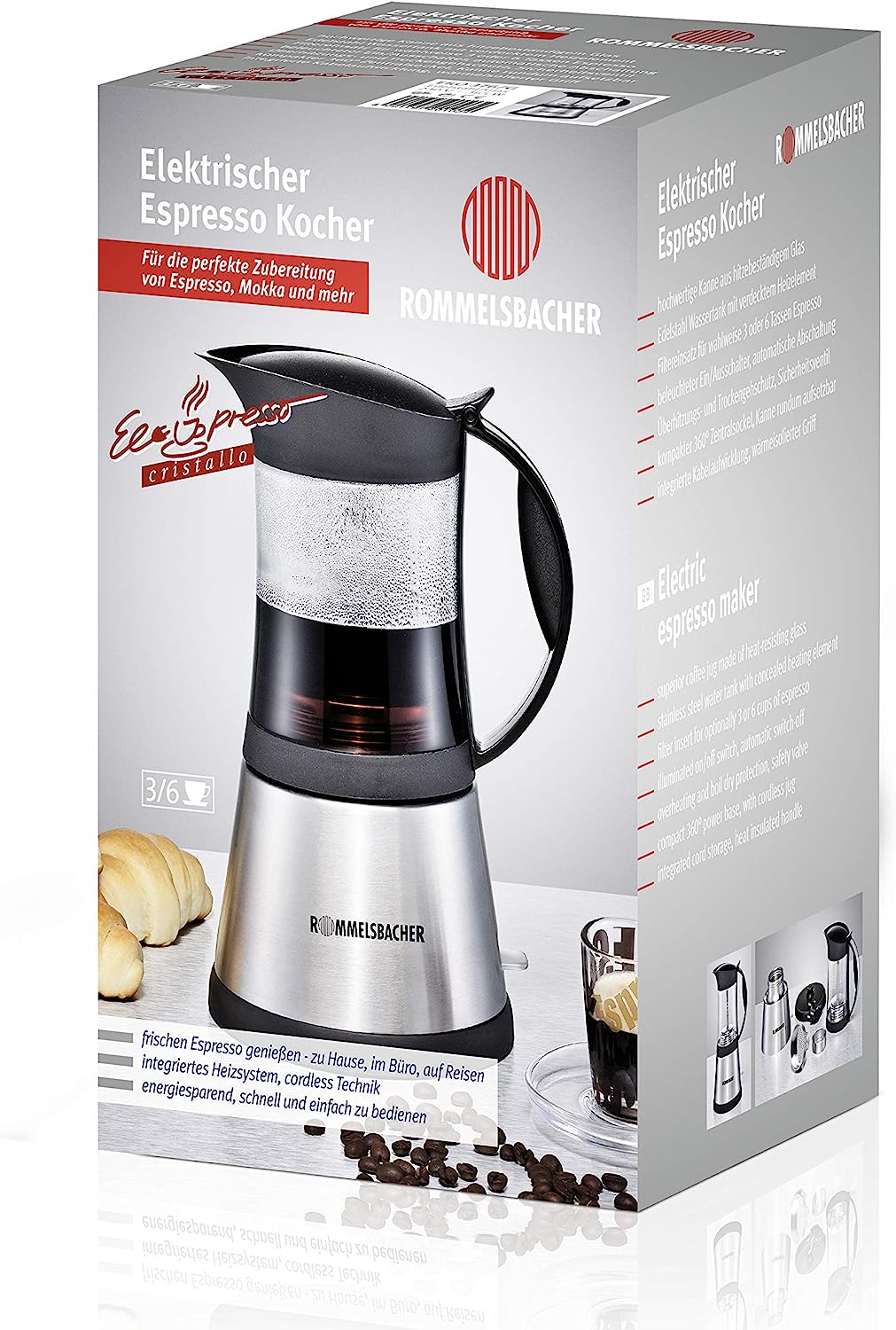 Кофеварка гейзерная Rommelsbacher EKO 376/G