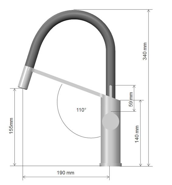 Кухонный смеситель Blanco Viu-S Galvanic Chrome 524813
