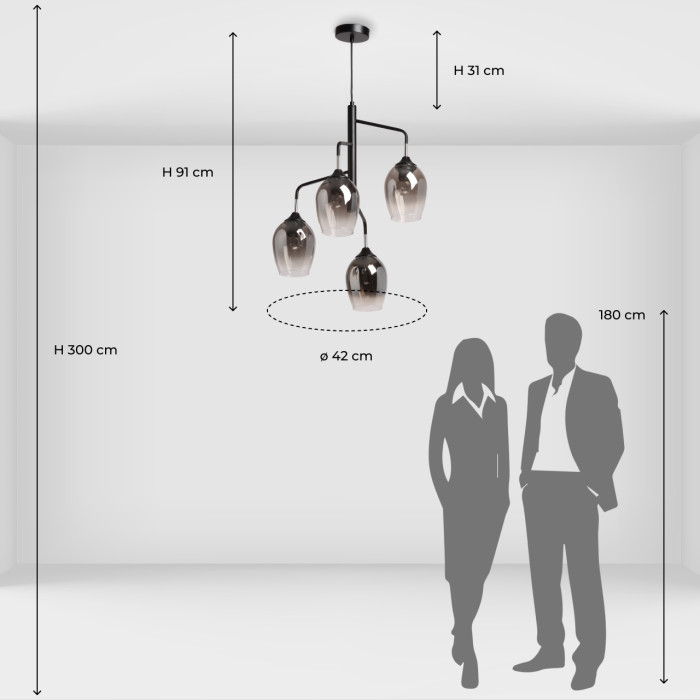 Люстра подвесная De City Alpha Hanging Chandelier 324019104