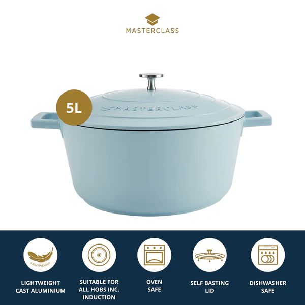 Кастрюля KitchenCraft MasterClass Sky Blue Cast Aluminium Casserole Dish MCMCRD28SKY