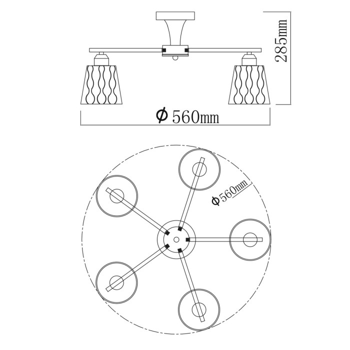 Люстра потолочная De City Vita Ceiling Chandelier 220013005