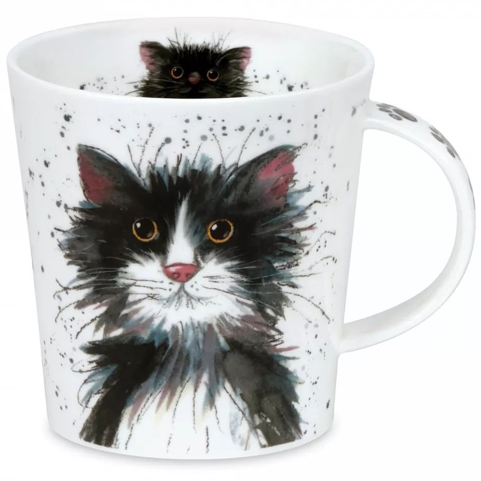 Кружка Dunoon Lomond Black and White Cat 78587644