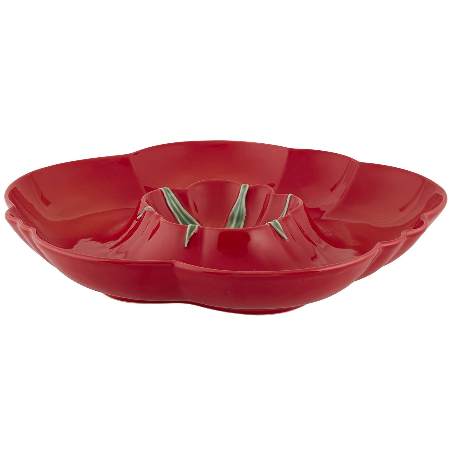 Блюдо с чашей для соуса Bordallo Pinheiro Tomato Appetizers Plate 65022231