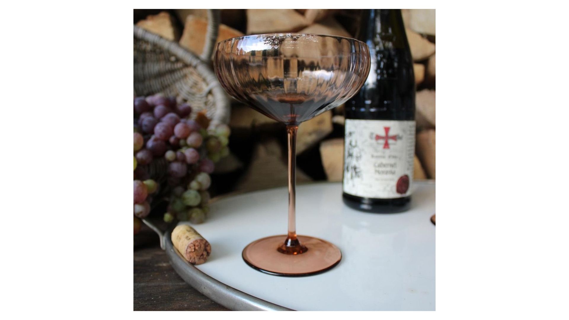 2 бокала для шампанского Anna Von Lipa Lyon Champagne Saucer New Brown Set AVL-622-30