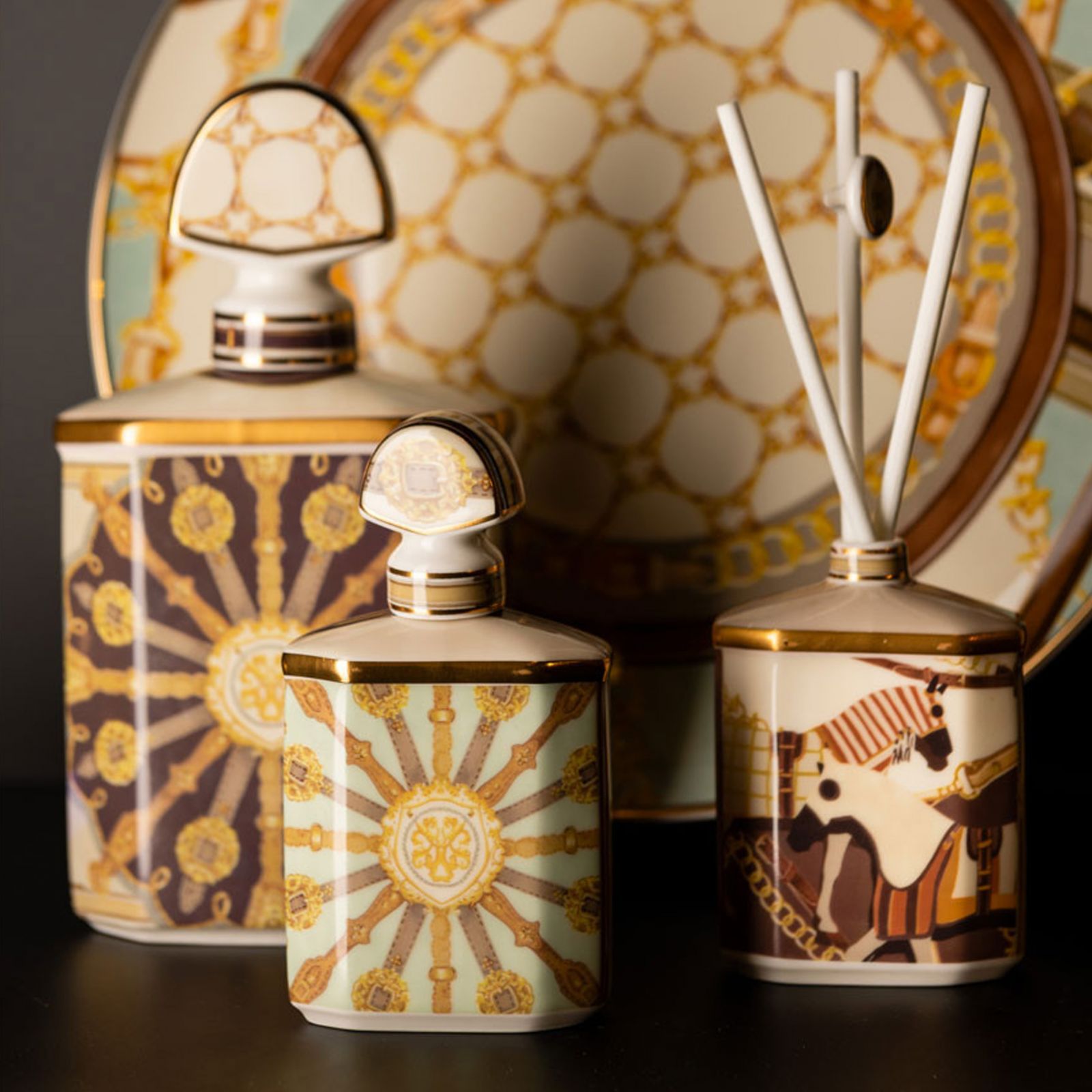 Вазочка для диффузора Baci Milano Horses Midi Diffuser Bottle MIDI.HOR01