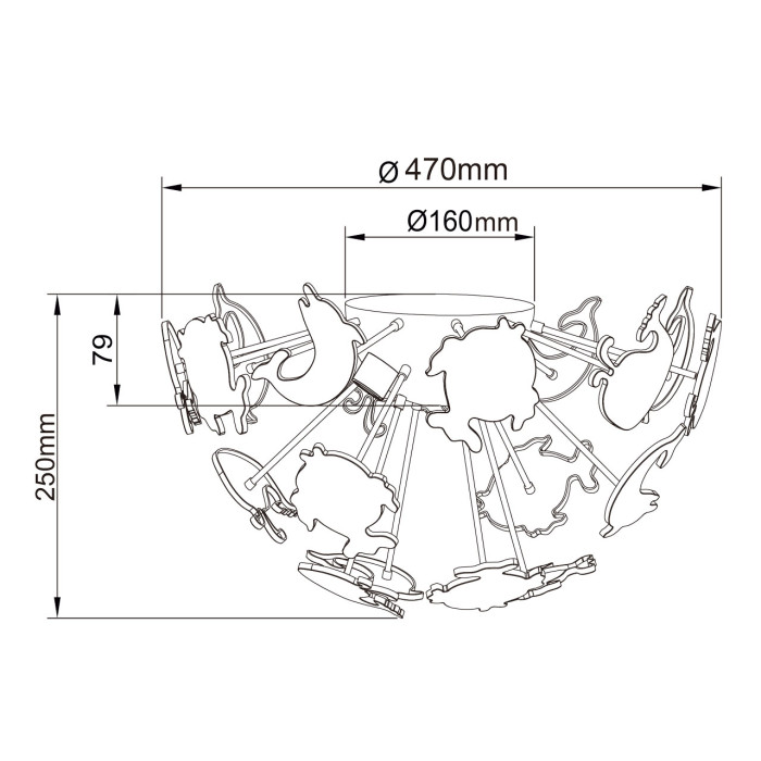 Люстра потолочная MW-Light Smile Ceiling Chandelier 365014605