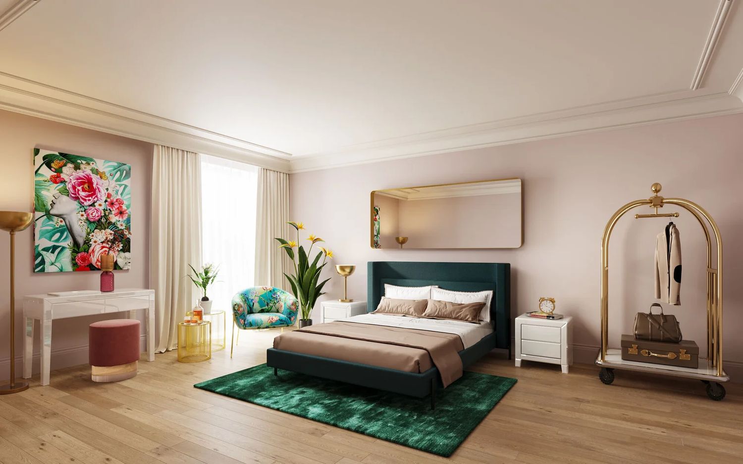 Зеркало KARE Spiegel Curve MO Brass 85275