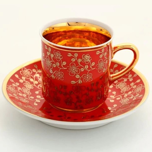 Чашка с блюдцем Leander Sabina Zlaté Květiny 02120413-F341