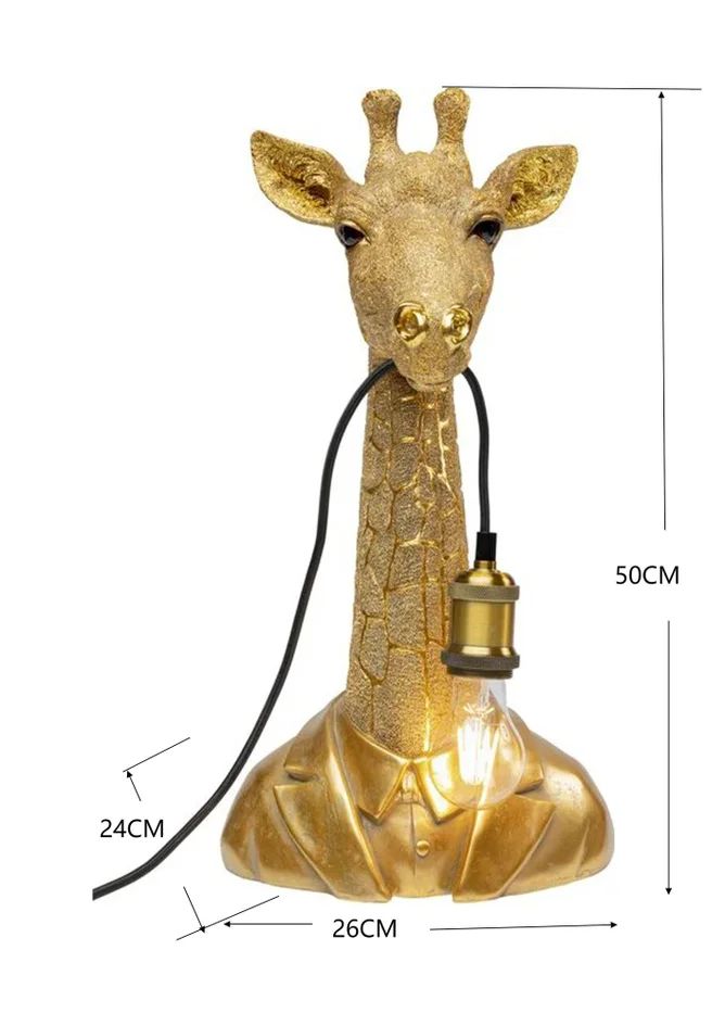 Настольная лампа KARE Tischleuchte Animal Giraffe Gold 53710