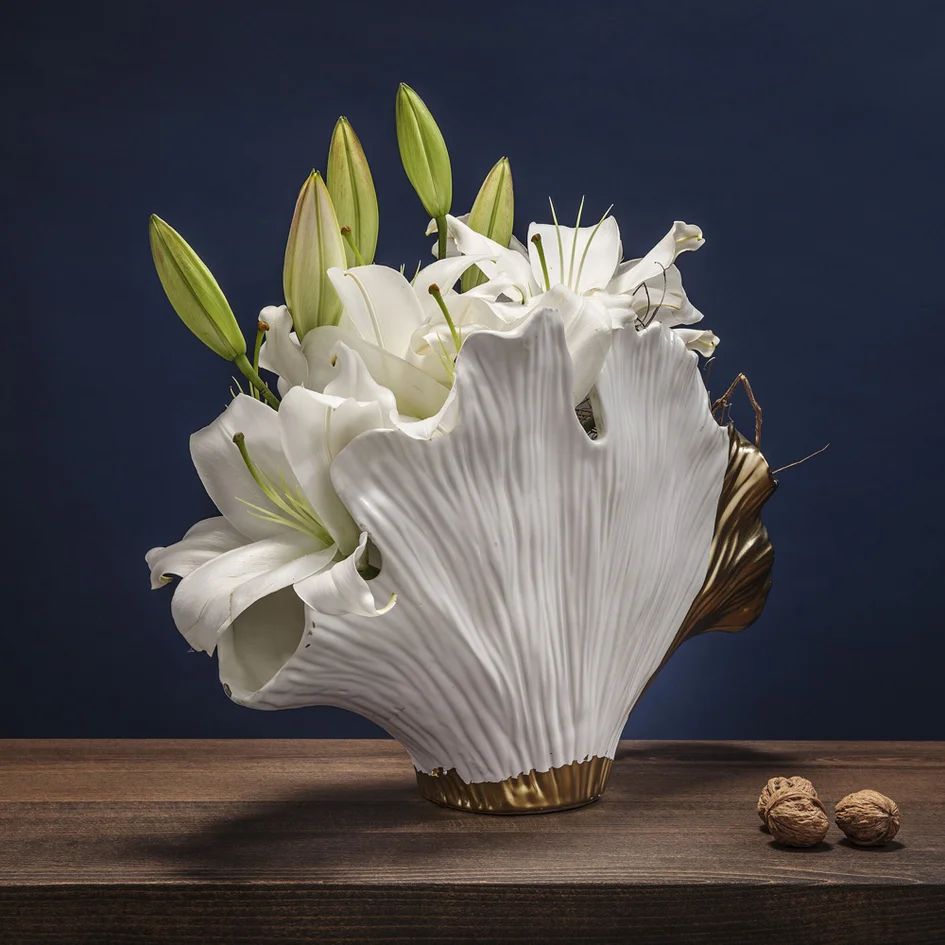 Ваза KARE Vase Ginkgo Elegance 51093