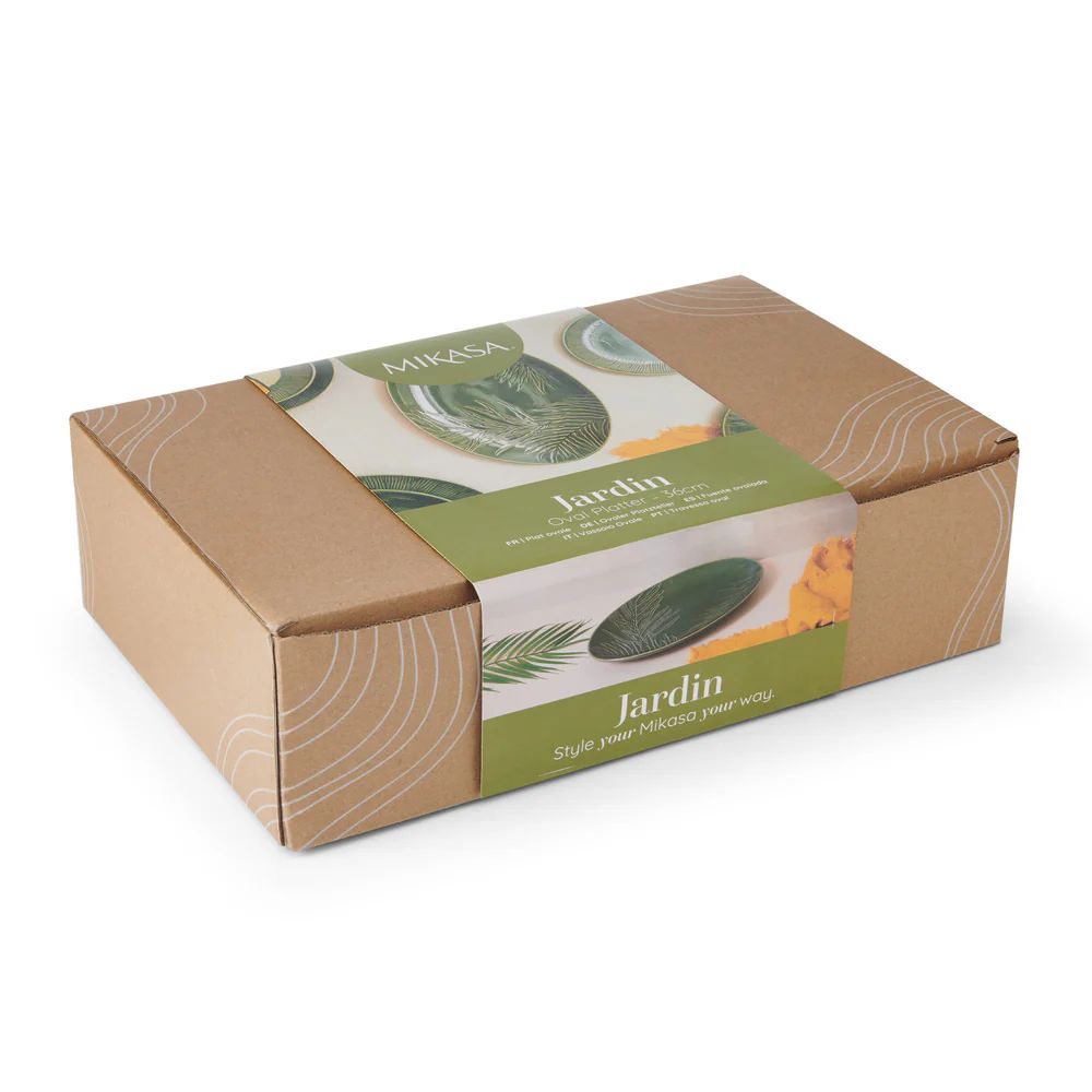 Блюдо сервировочное KitchenCraft Mikasa Jardin Green Oval Serving Platter MKJDSRVPLATOV