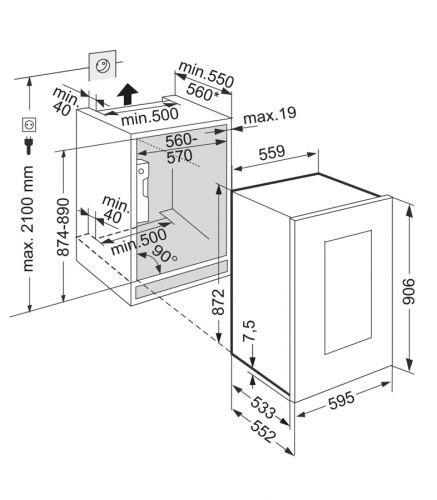 Встраиваемый винный шкаф Liebherr EWTgw 1683
