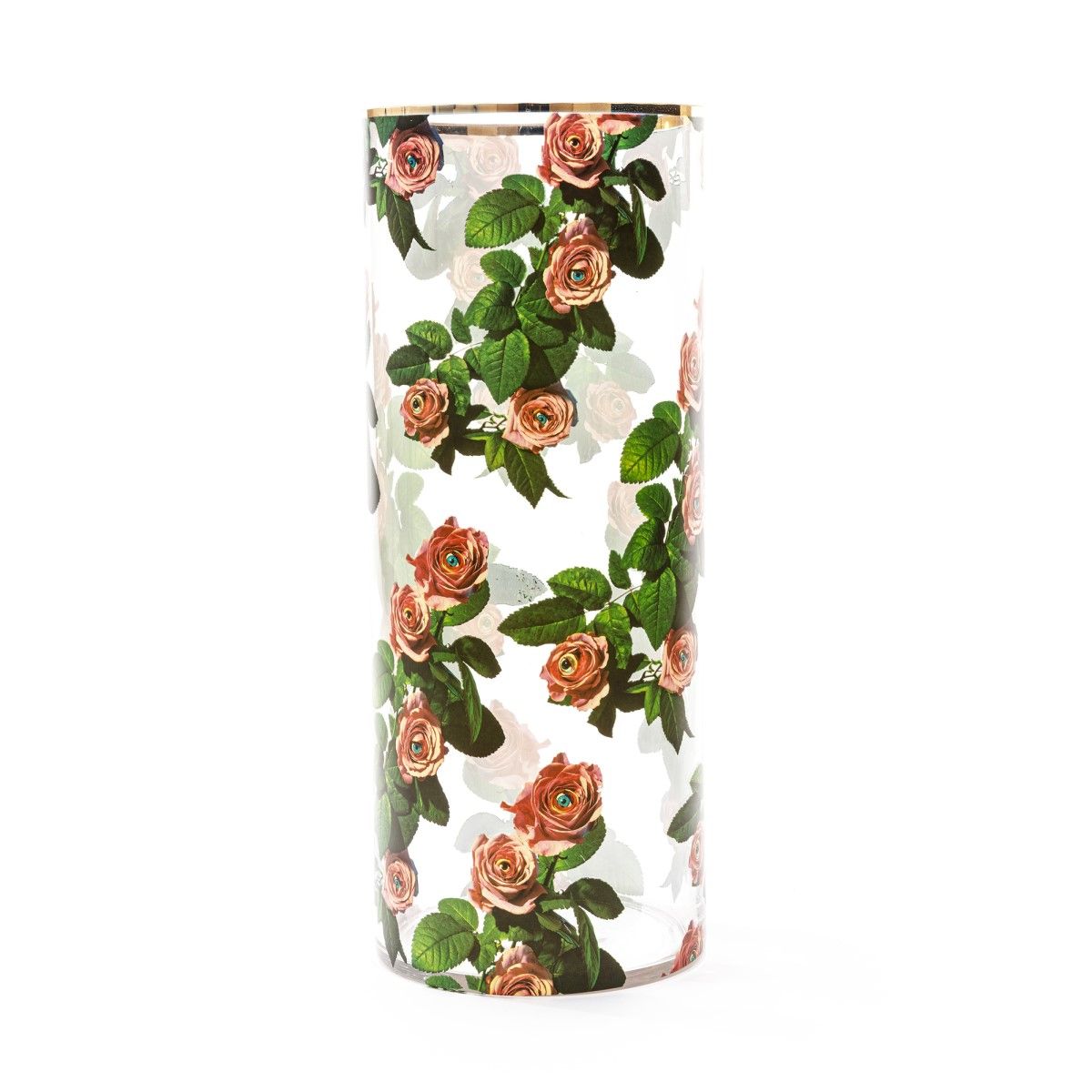 Ваза Seletti Glass Vase Roses Cylindrical Big 14203