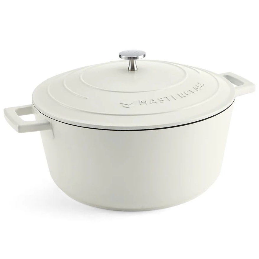 Кастрюля с крышкой KitchenCraft MasterClass Cream Cast Aluminium Casserole Dish MCMCRD28CRE