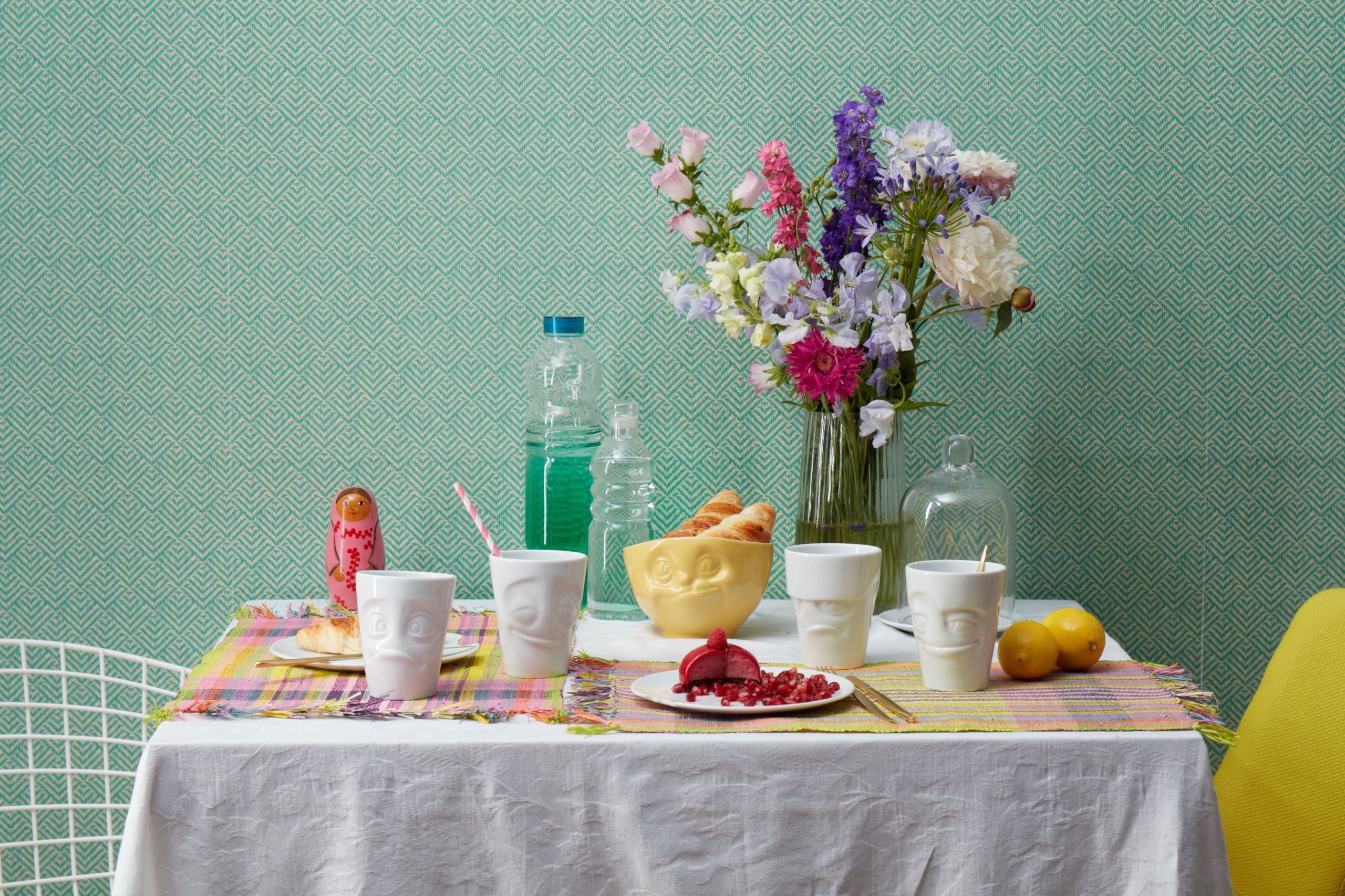 Кружка Tassen Mug with handle Baffled white 01.84.01