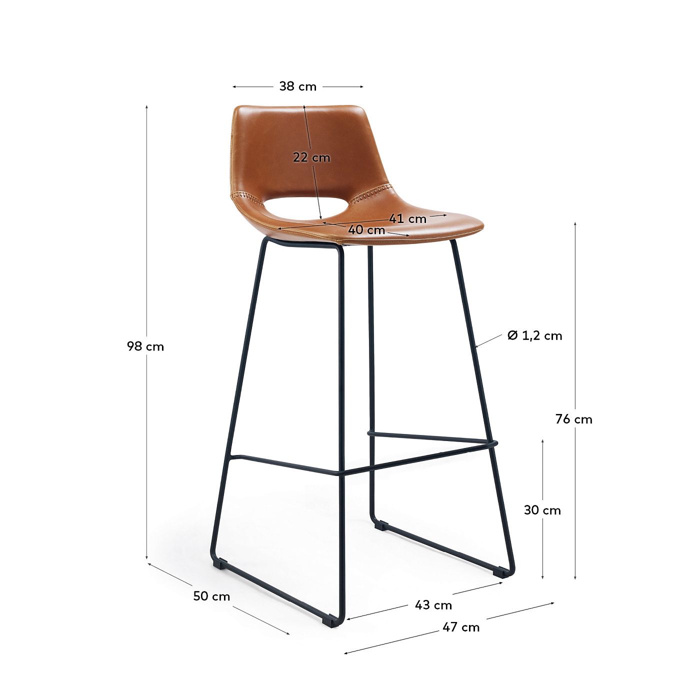 Барный стул La Forma Ziggy Silla de Bar LF-058262