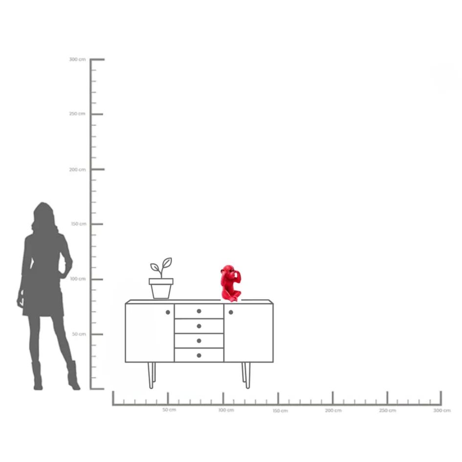 Копилка KARE Spardose Monkey Kikazaru Rot 60793