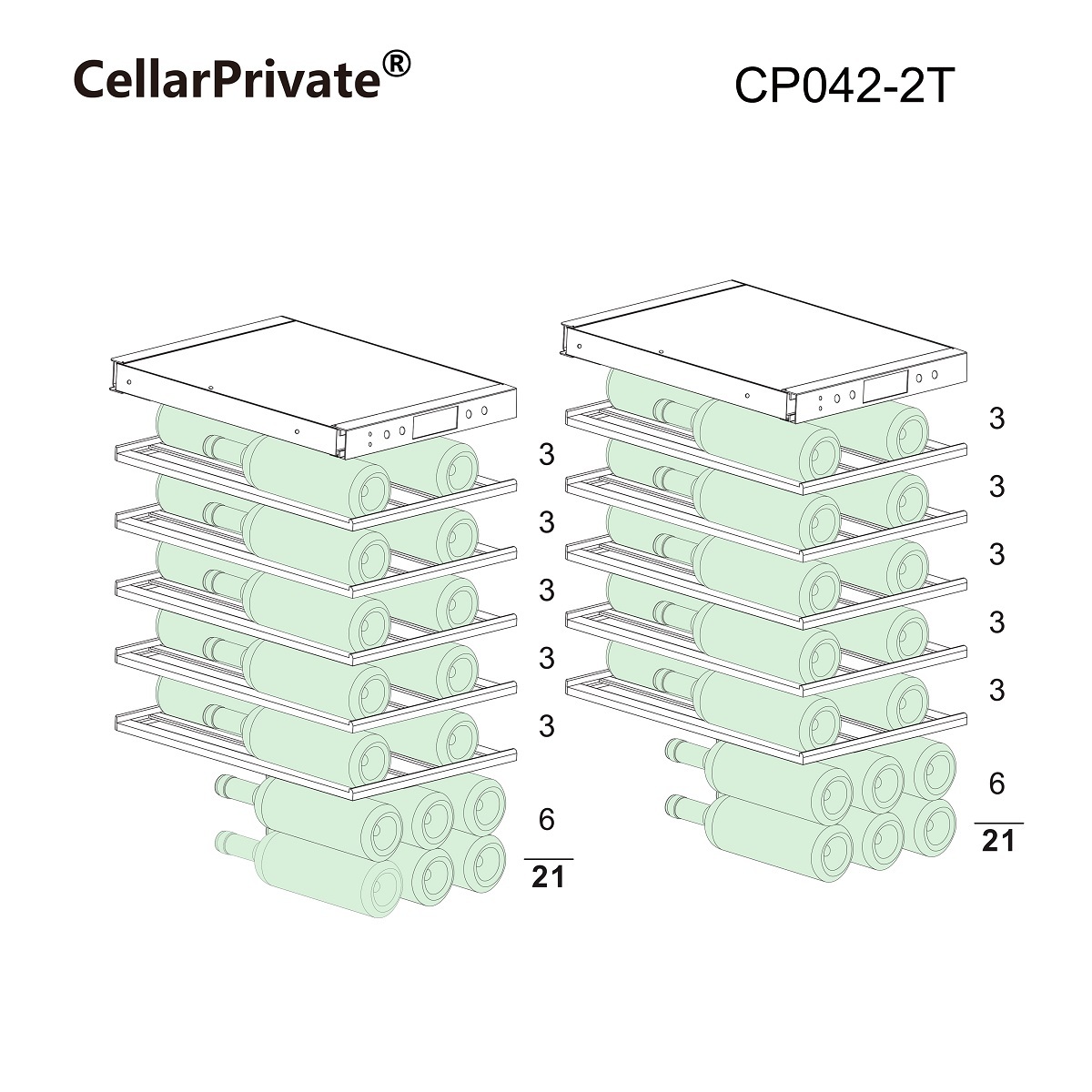 Винный шкаф Cellar Private CP042-2T