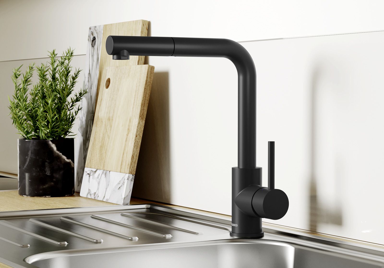 Кухонный смеситель Blanco Mila-S Black Matt 526779