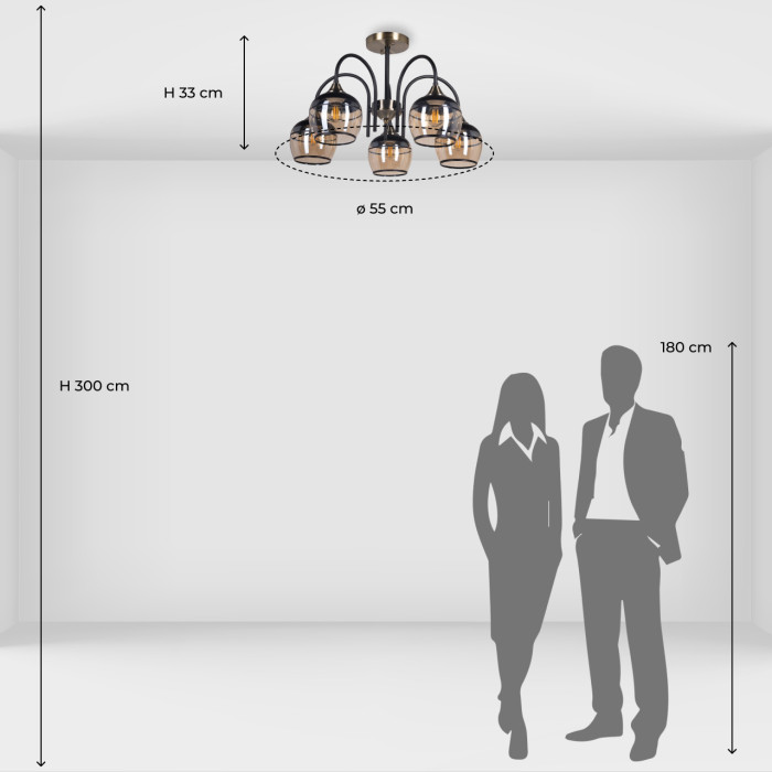 Люстра потолочная De City Gloss Ceiling Chandelier 315015605