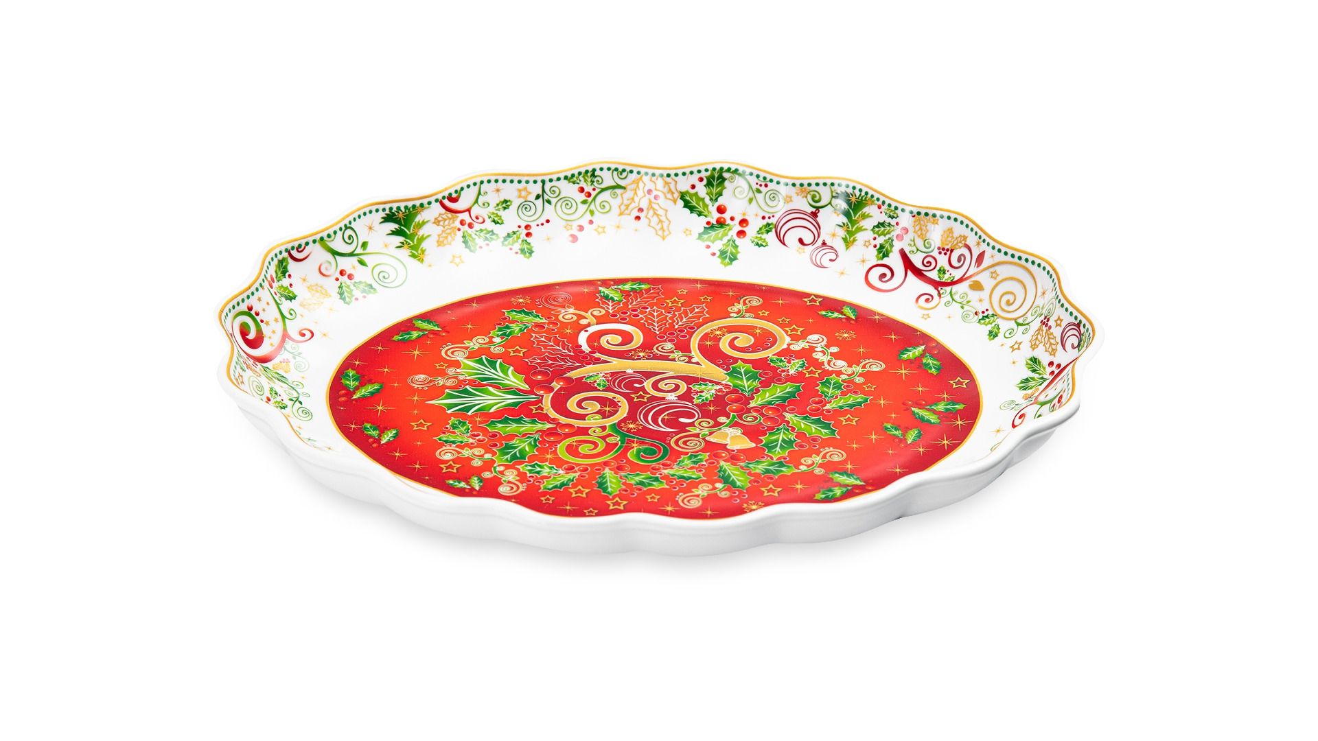 Блюдо овальное Lamart Palais Royal Christmas Mistletoe 23049