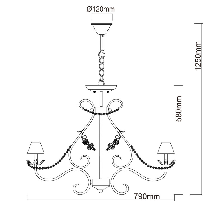 Люстра подвесная Chiaro Valencia Hanging Chandelier 299011608