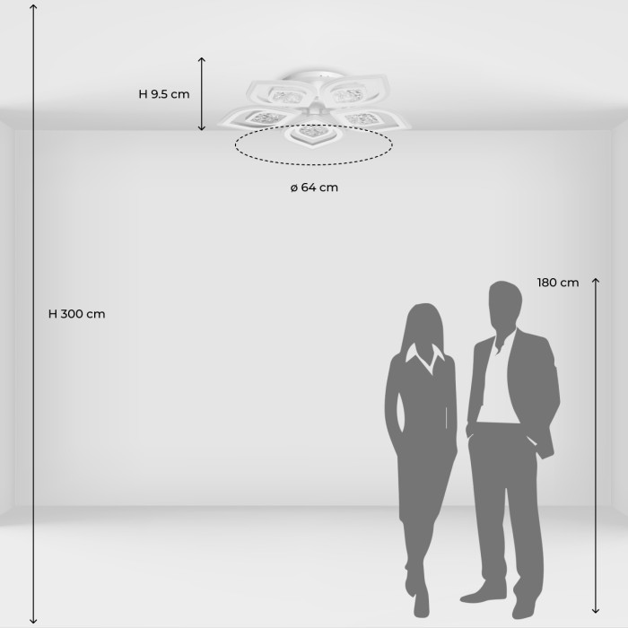 Потолочный светильник De City Madeleine Ceiling Lamp 424014505