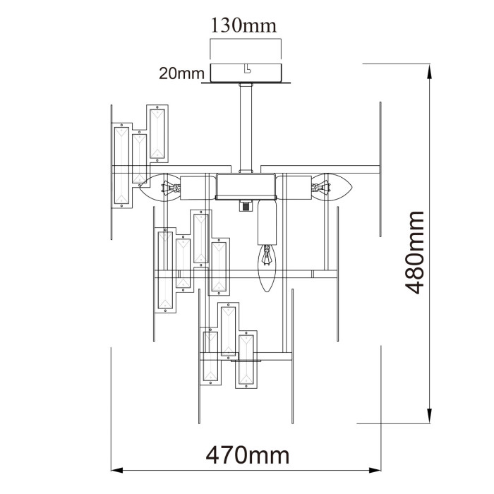 Люстра потолочная MW-Light Monarch Ceiling Chandelier 121010505