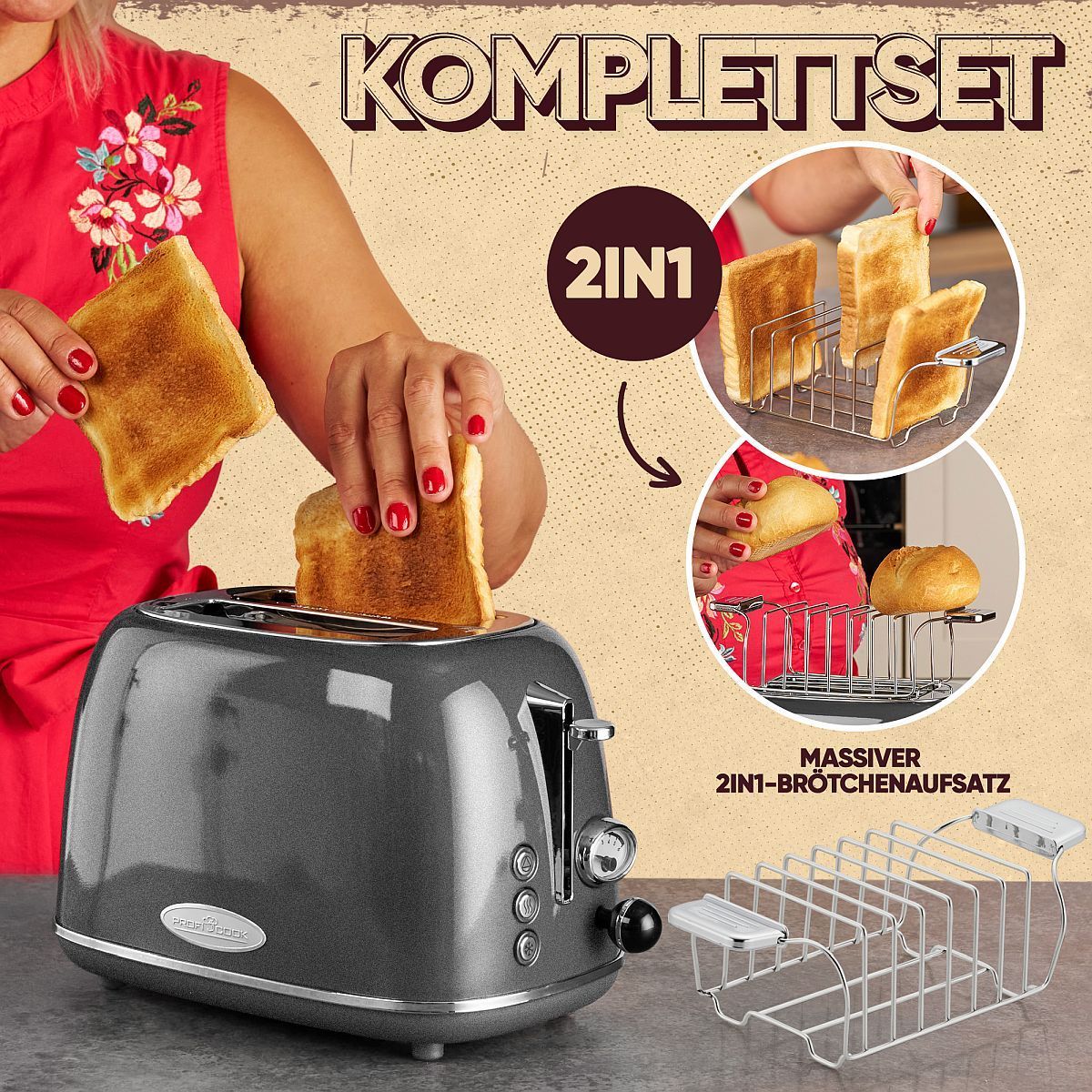 Тостер Proficook PC-TA 1193 anthrazit