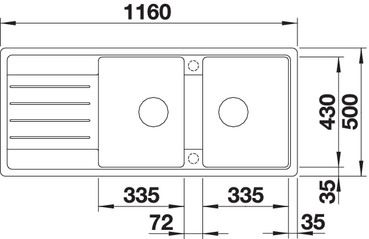 Кухонная мойка Blanco Legra 8S Silgranit Coffee 523168