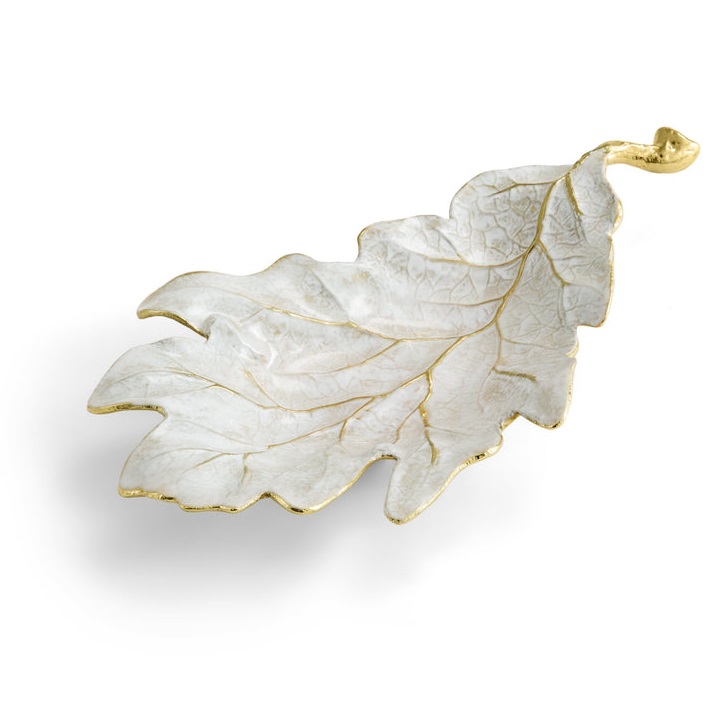 Блюдо для закусок Michael Aram Winter Leaves Red Oak Dish 175675