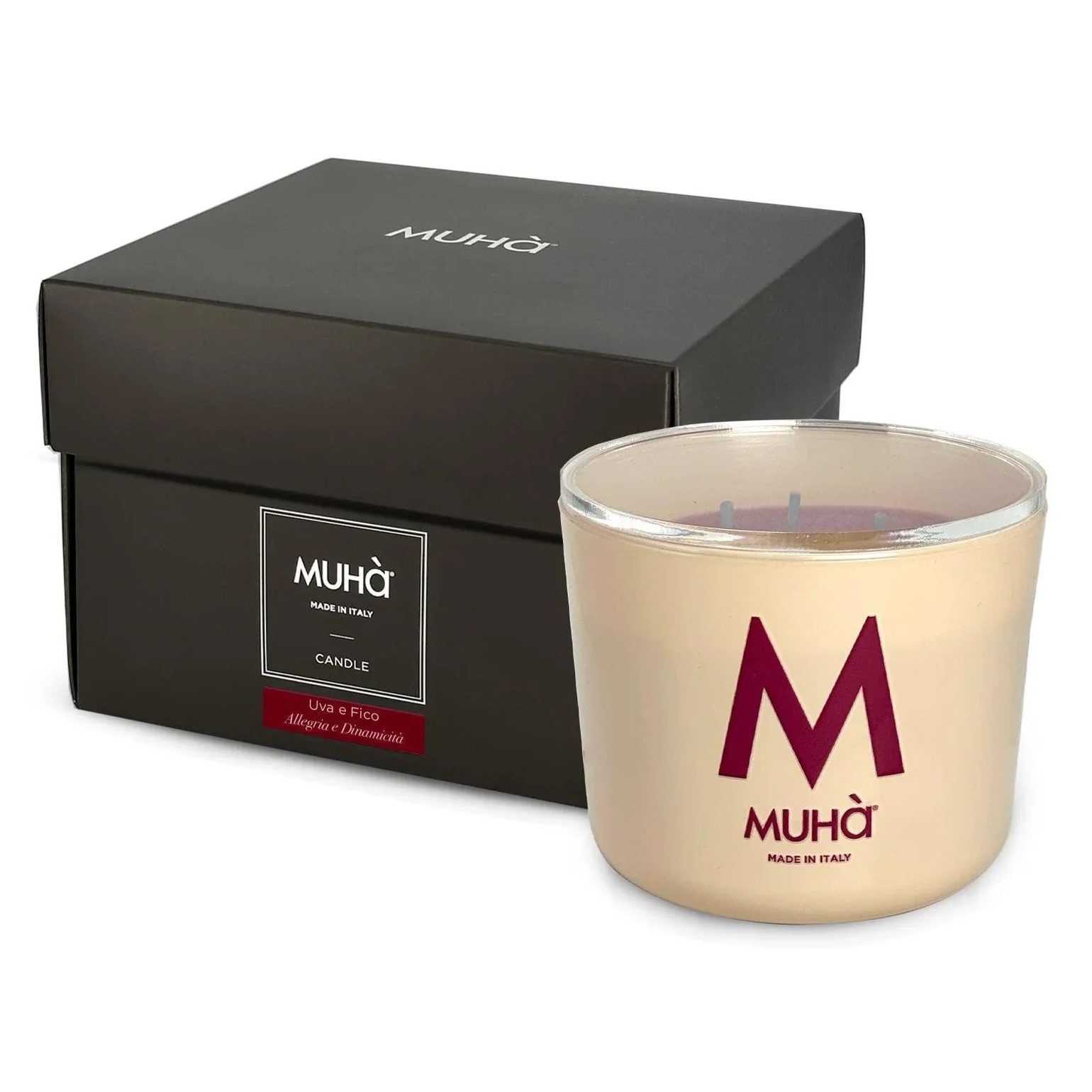 Ароматическая свеча Muhà Rosa Uva e Fico Candela MCN059