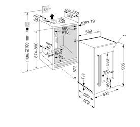 Встраиваемый винный шкаф Liebherr EWTdf 1653