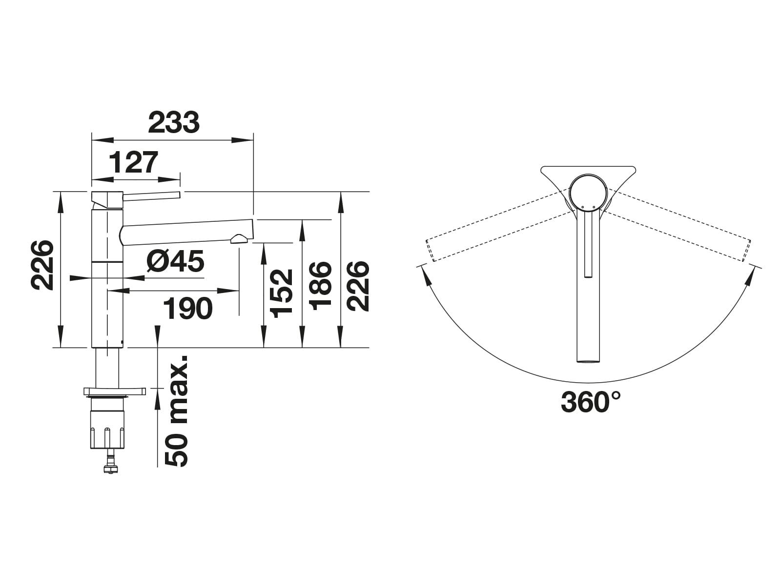 Кухонный смеситель Blanco Alta II Galvanic Chrome 527528