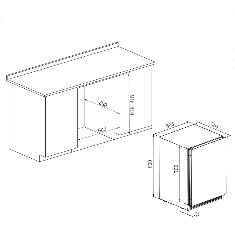 Винный шкаф Temptech SKX6070DRB Skagen