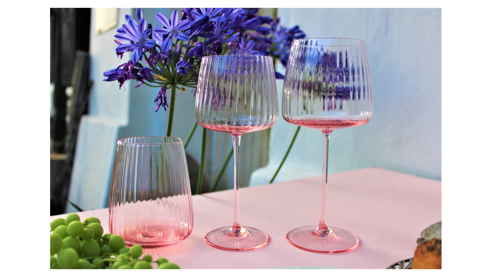 2 бокала для красного вина Anna Von Lipa Ripple Red Wine Rosa Set AVL-651-50