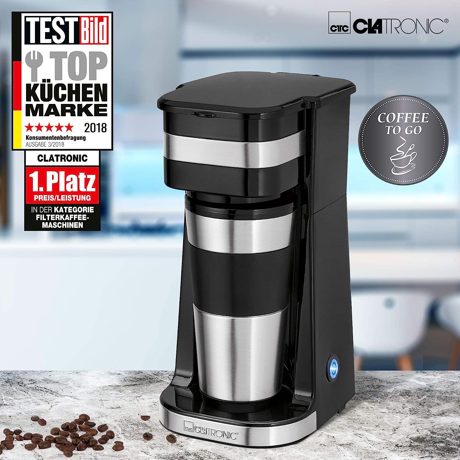 Кофеварка капельная Clatronic KA 3733 Coffee To Go