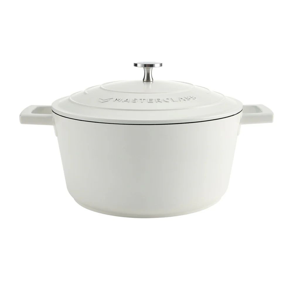 Кастрюля с крышкой KitchenCraft MasterClass Cream Cast Aluminium Casserole Dish MCMCRD24CRE