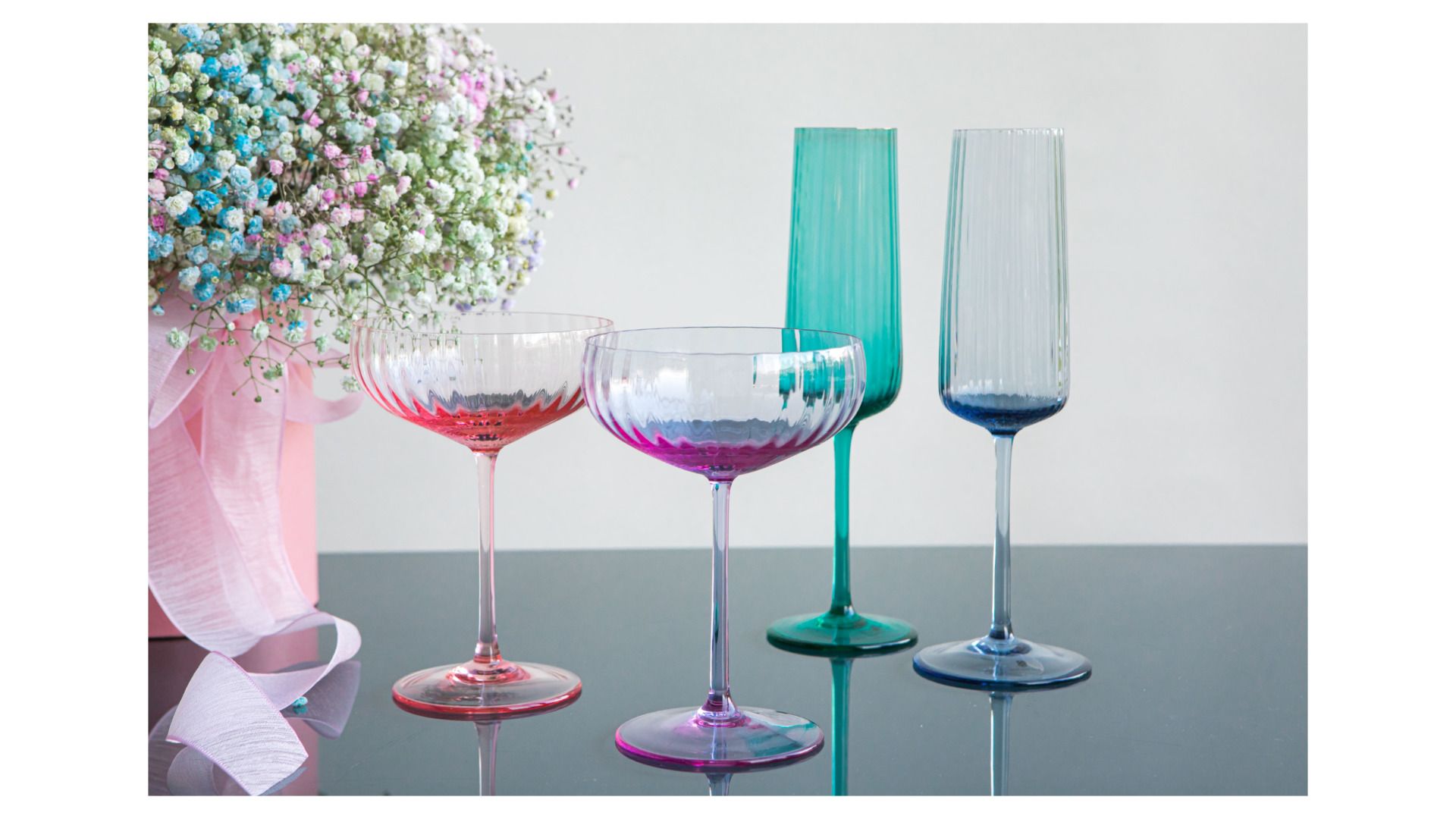 2 бокала для шампанского Anna Von Lipa Limoux Champagne Saucer Rosa Set AVL-602-50