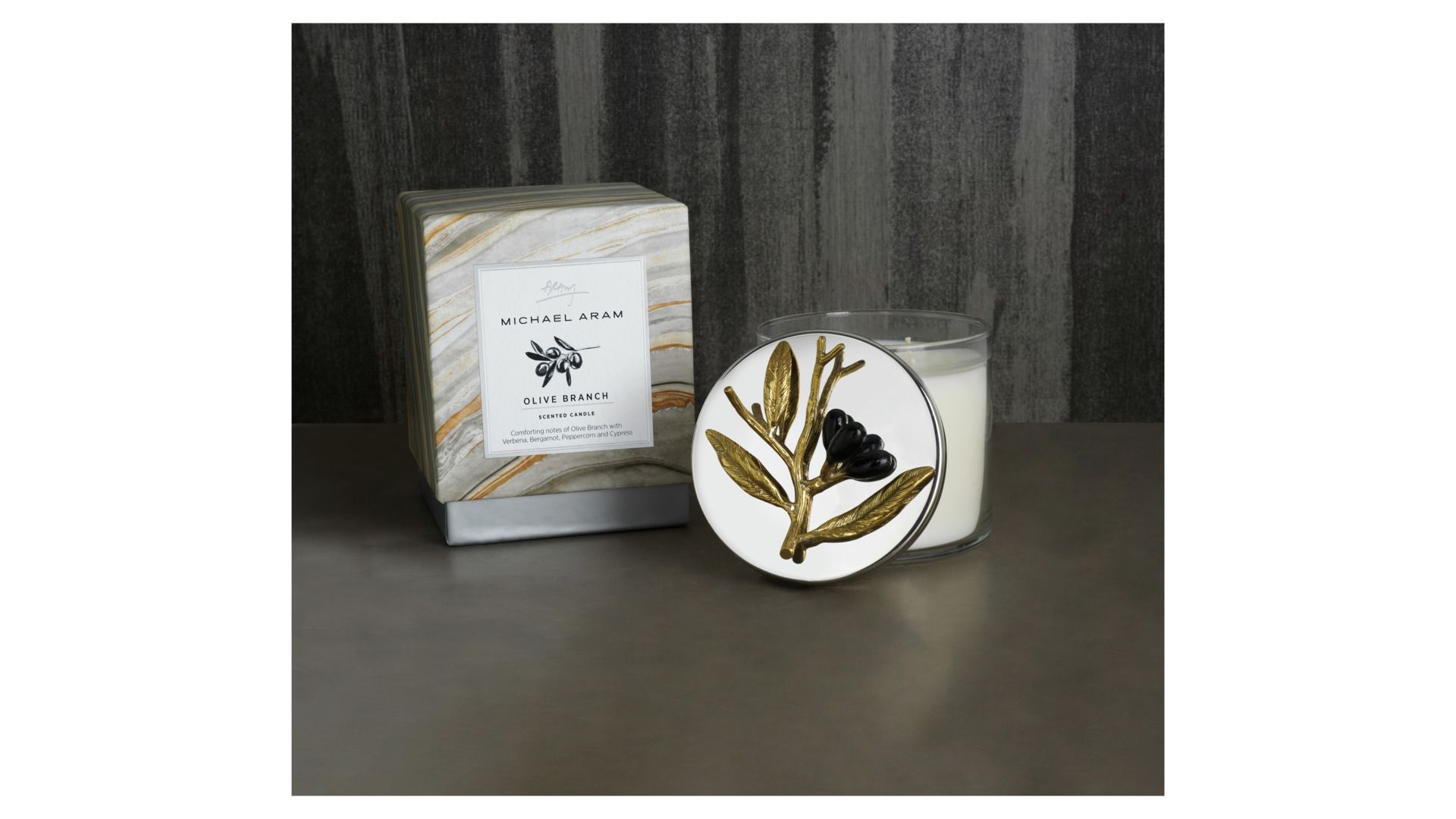 Свеча Michael Aram Golden Olive Branch Candle 160712
