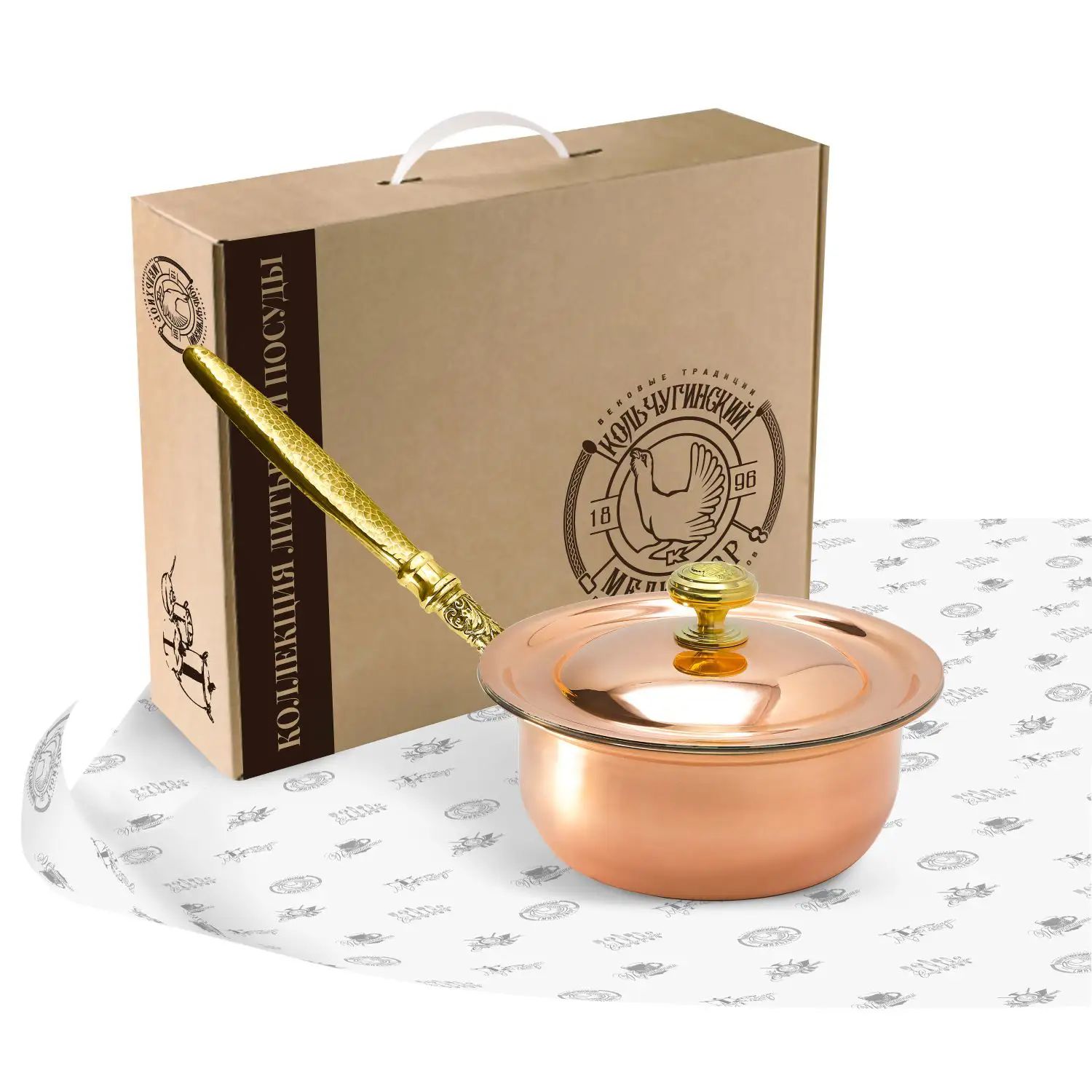 Ковш с крышкой Кольчугинский Мельхиор KM111738